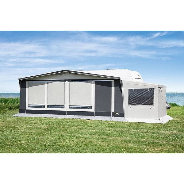 DWT Wohnwagen-Vorzelt POLO Gr. 10 Umlaufmass 821-850 cm Tiefe 240 cm mit 28 mm Stahlgestaenge - 142050S28