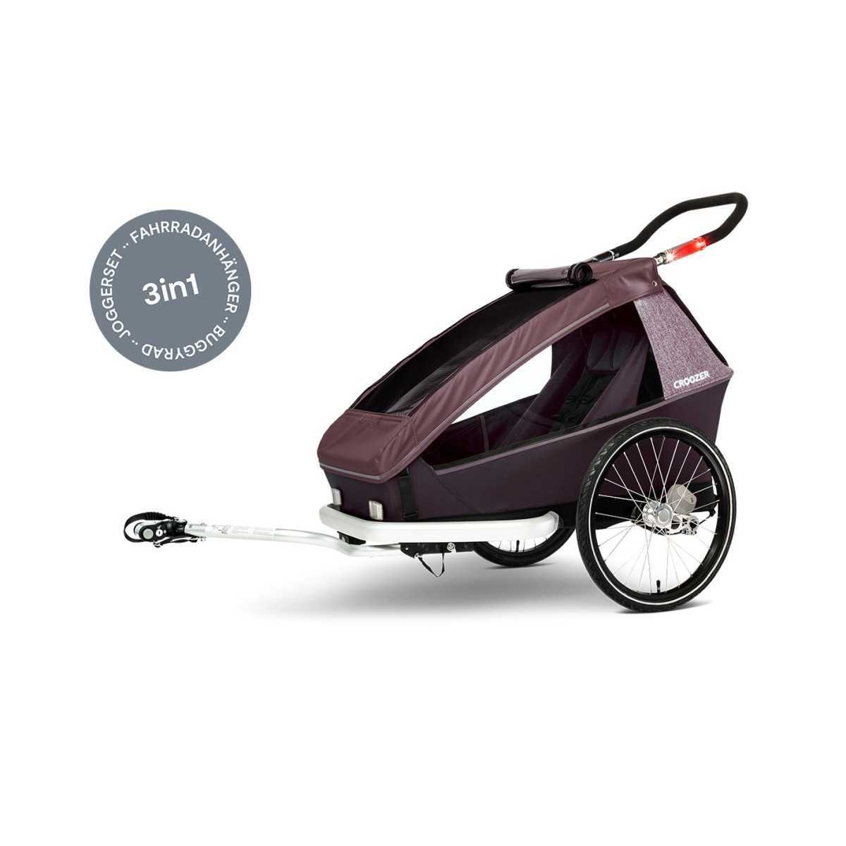 CROOZER Kinderfahrradanhaenger Kid Vaaya 1 3in1-Set Blossom Red - 121600723