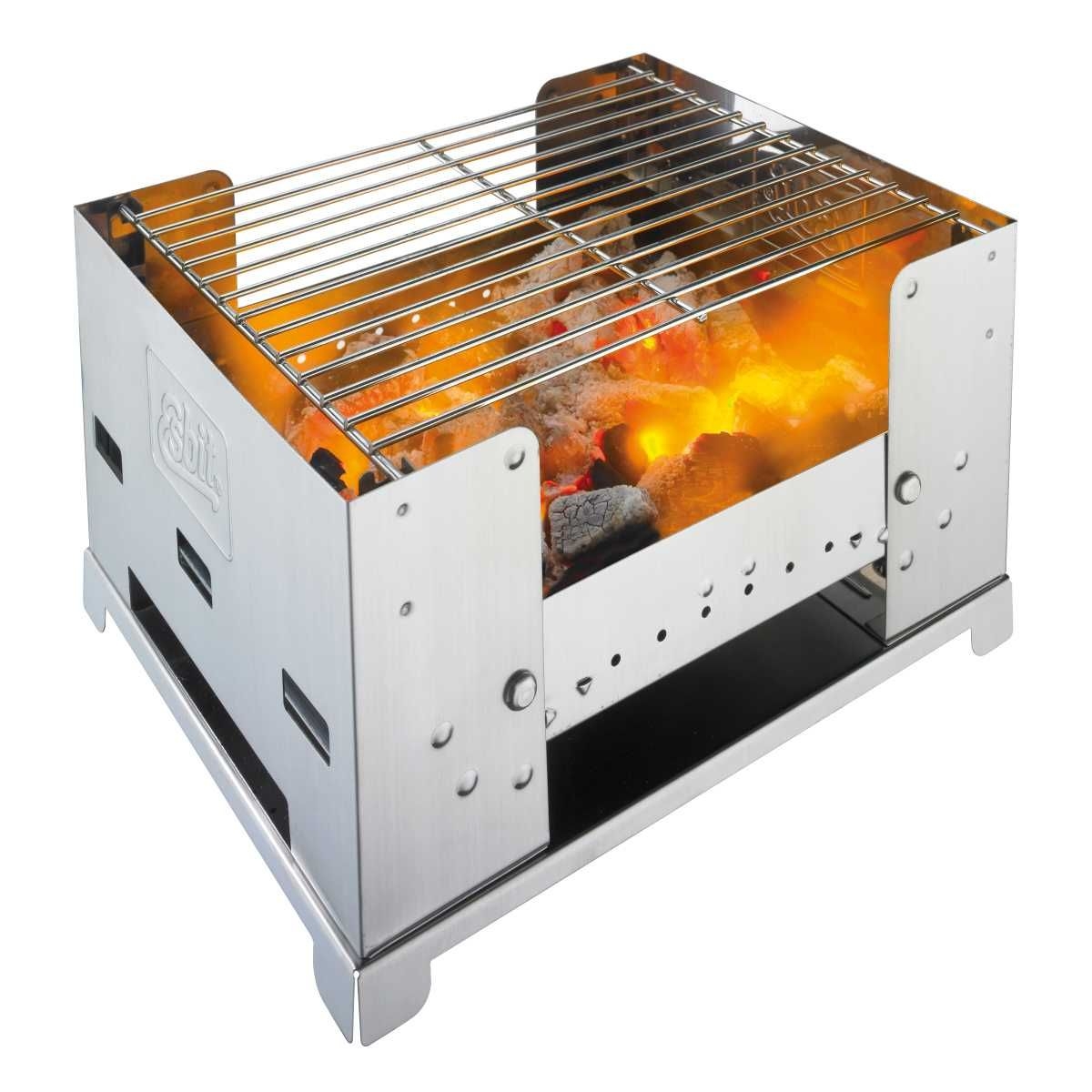 ESBIT Edelstahl Holzkohlegrill - BBQ300S