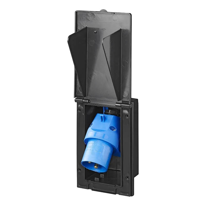 ProPlus CEE-Einspeisestecker Einbau rechteckig 160 x 100 mm Schwarz - 373505BK
