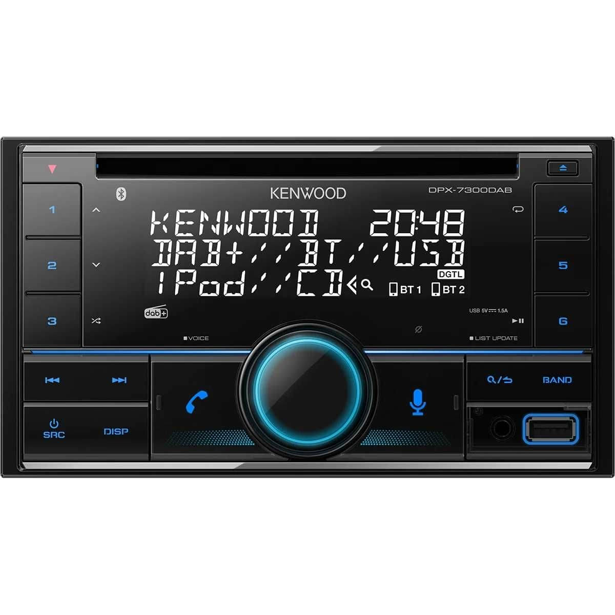 KENWOOD 2-DIN Autoradio mit Display und CD-Laufwerk DPX-7300DAB