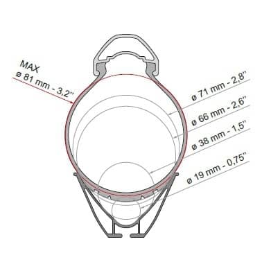 FIAMMA Carry Bike Ford Custom V710 Deep Black schwarz Fahrradtraeger fuer 3 Fahrraeder - 02096-34A-08831A01A-98656M567