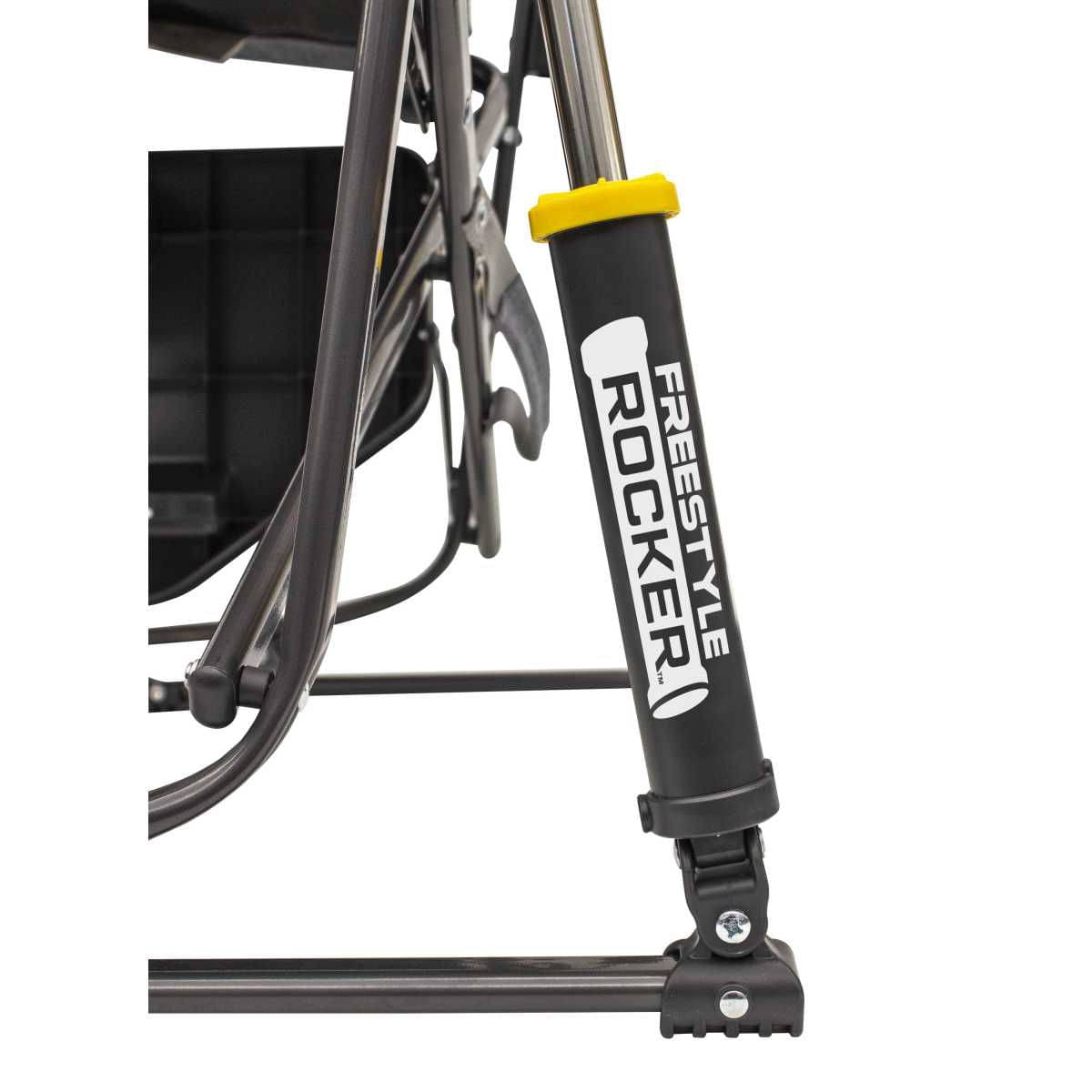 GCI faltbarer Schaukelstuhl Freestyle Rocker mit Seitentisch Heathered Pewter - 371147