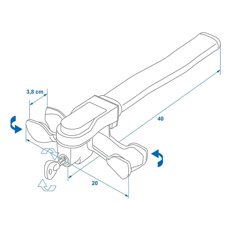 ProPlus Lenkradschloss Lenkradsperre mit 2 Schluesseln - 761316