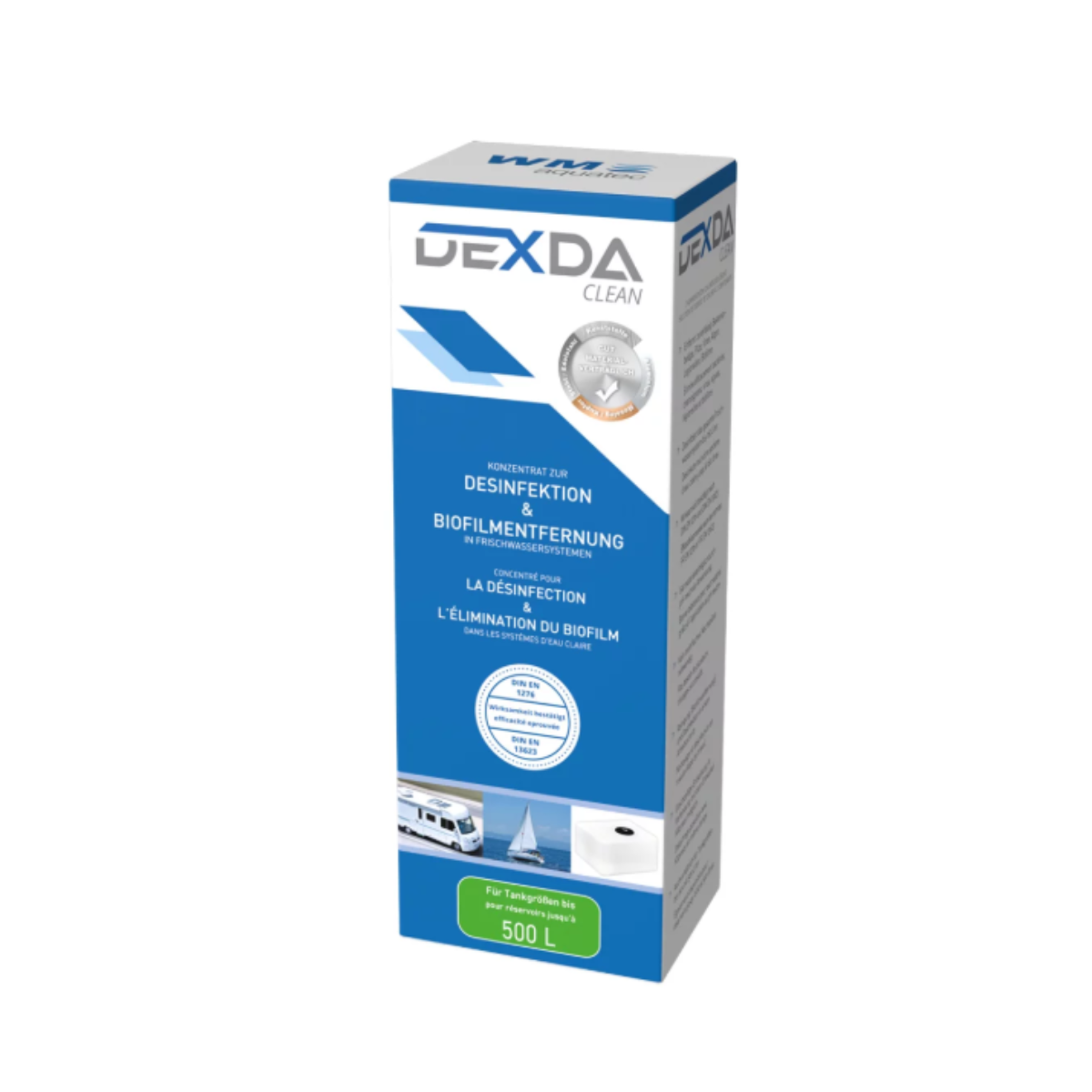 WM AQUATEC Dexda Clean 1000 ml desinfecterend reiniger voor tankinhoud tot 500 liter WM AQUATEC Dexda Clean 1000 ml Desinfektion Reiniger bis 500 Liter Tankgroessen - DC1000CD03