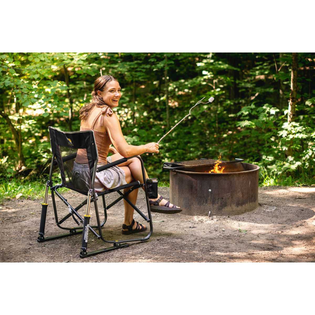 GCI faltbarer Schaukelstuhl Freestyle Rocker Black - 37010
