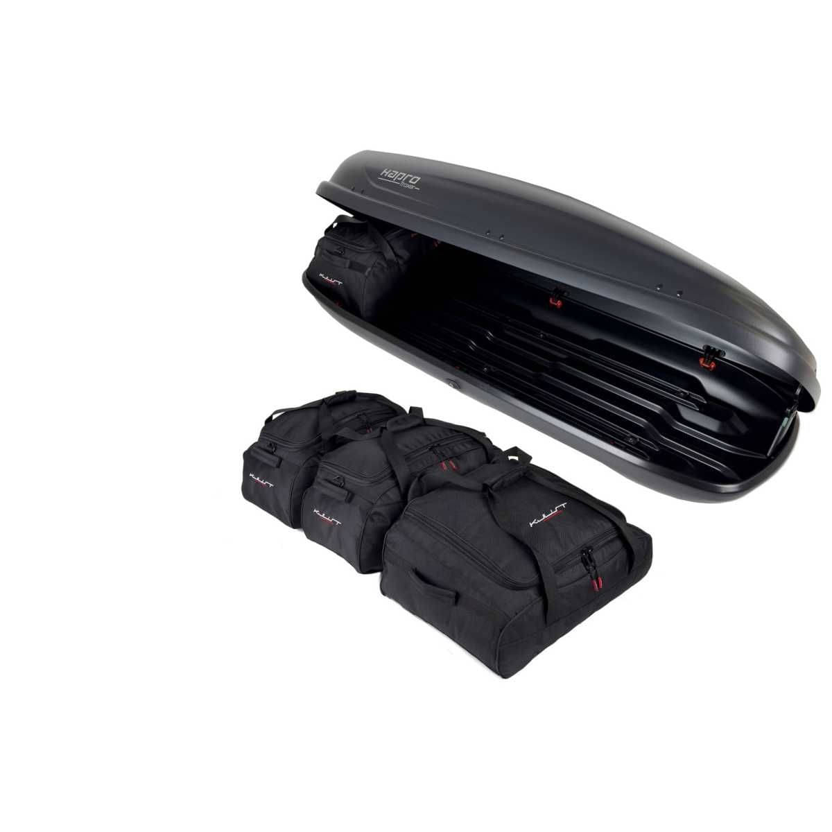 KJUST Dachboxen Taschen Set fuer Dachbox HAPRO TRAXER 6.2 4er-Set - 13222