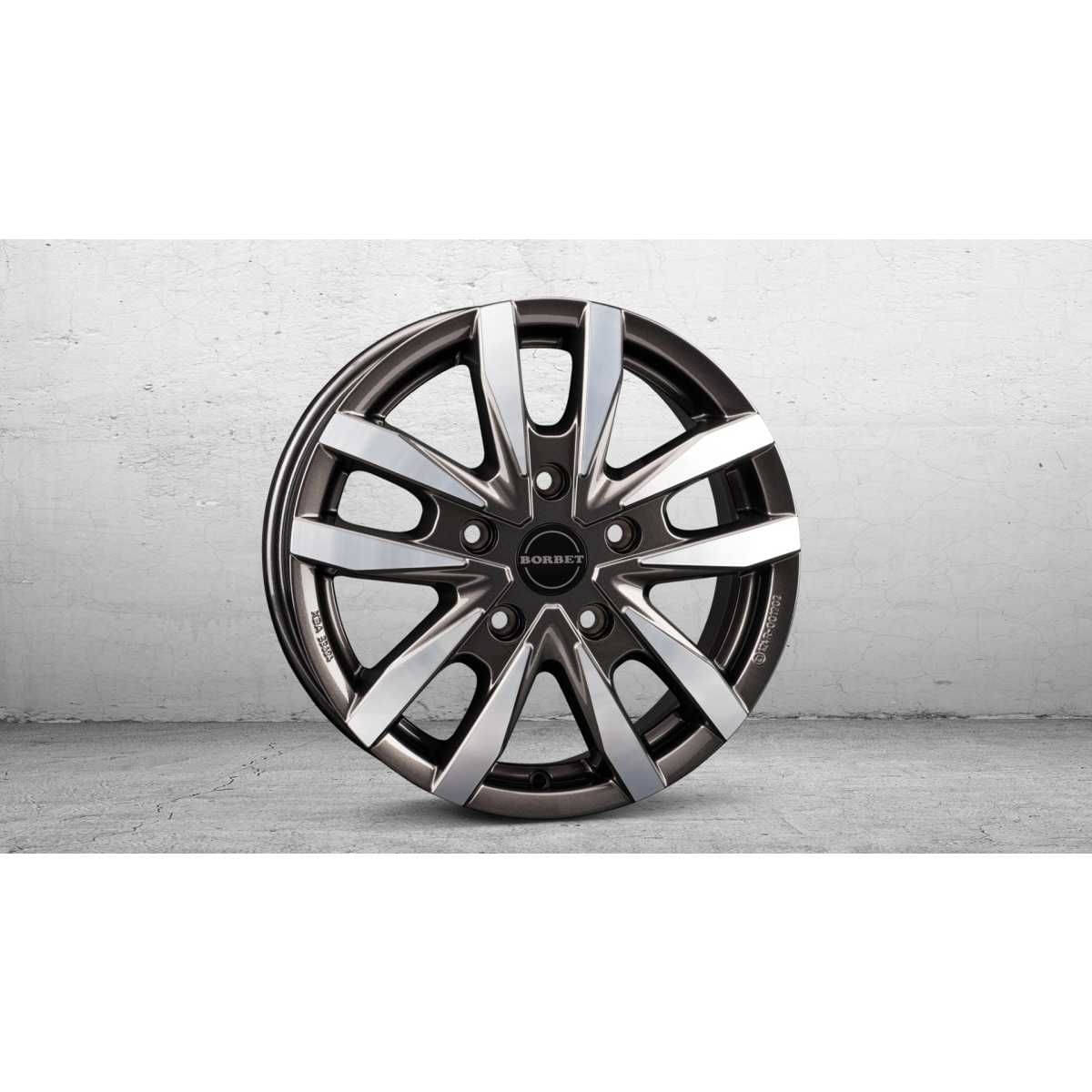 BORBET Alufelge CW5 mistral anthracite polished glossy 16 Zoll Crafter-MAN TGE ab Bj. 07-18 4er-Set - CW5 65660120565-1MAGP-T