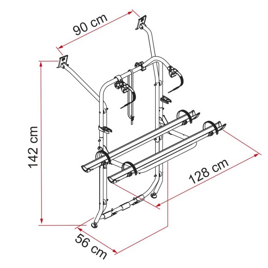 FIAMMA Carry-Bike VW T6 Fahrradtraeger fuer 3 Fahrraeder Modell 2023 02096-20-08831A01-98656M566