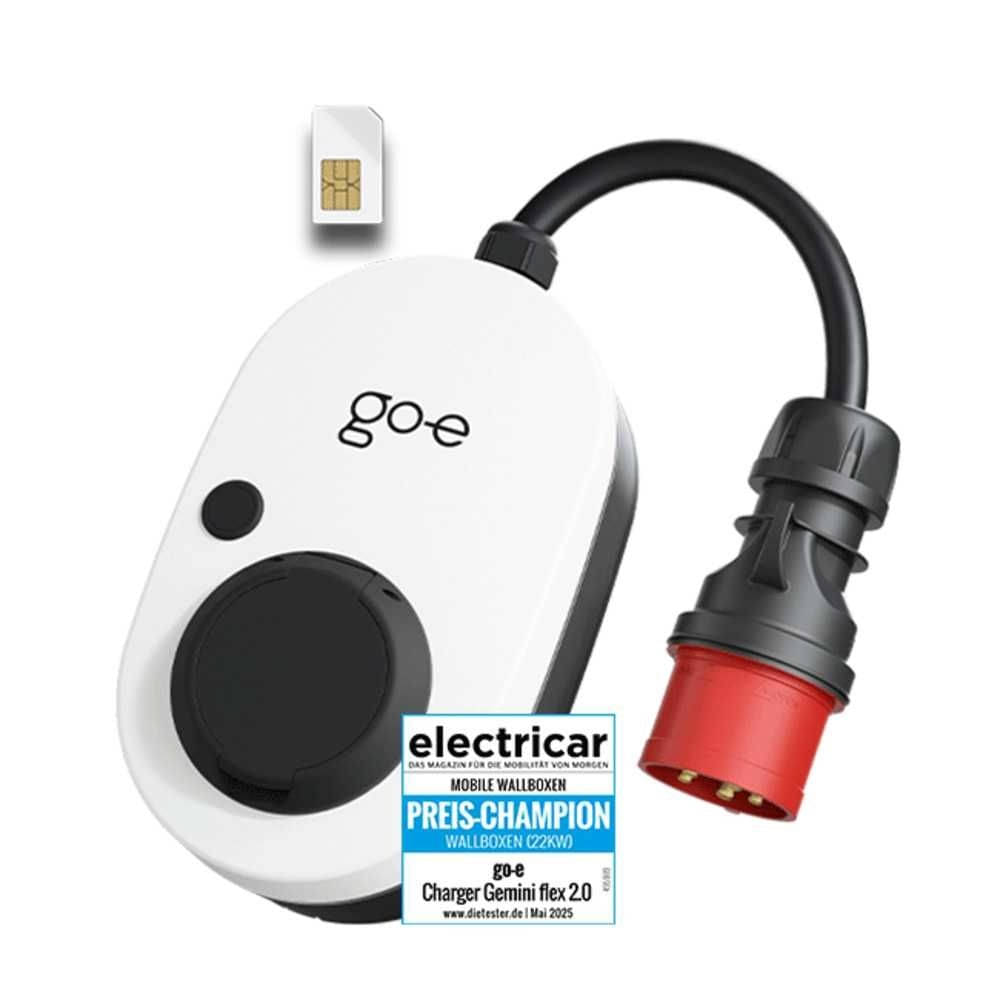 go-e Wallbox Charger Gemini flex 2.0 22 kW- 32 A- 3-phasig - CH-05-22-01