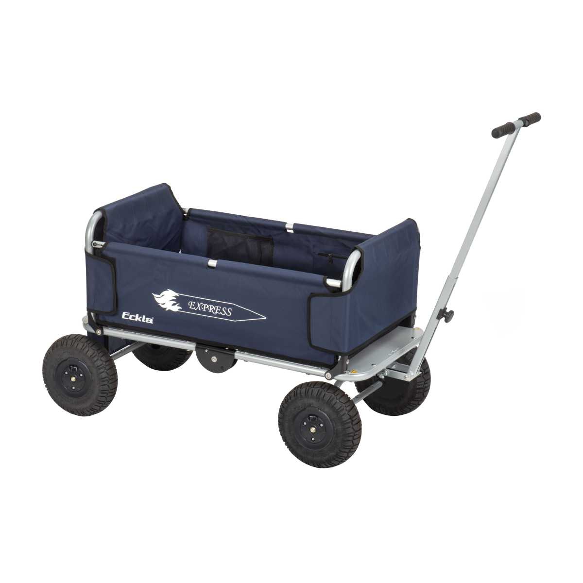 ECKLA Bollerwagen EcklaTrak Express 75470 faltbar silber-blau mit pannensicheren Reifen