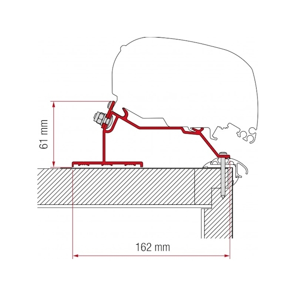 FIAMMA Adapter Caravan Roof 425 cm fuer Markise F80 98655Z072