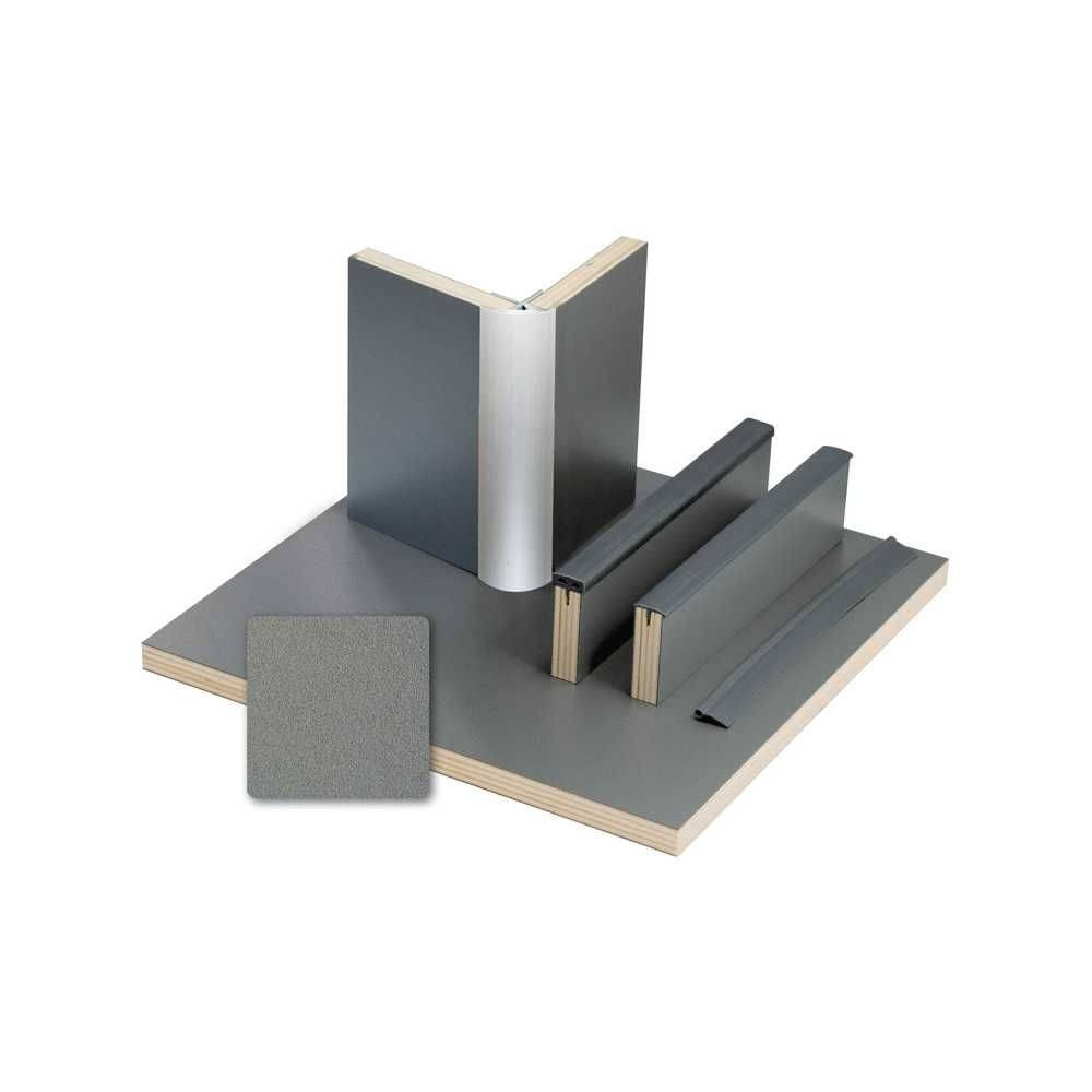 REIMO Moebelbauplatte Anthrazit-Metallic- Schichtstoff 15 mm- 1-4 Platte 60 x 122 cm - 520152