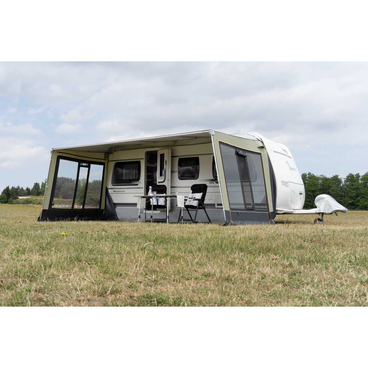 WIGO Markisenzelt ROLLI PLUS Modul Moos Gr. 8b Umlaufmass 930 - 964 cm Auszug 250 cm - 6601