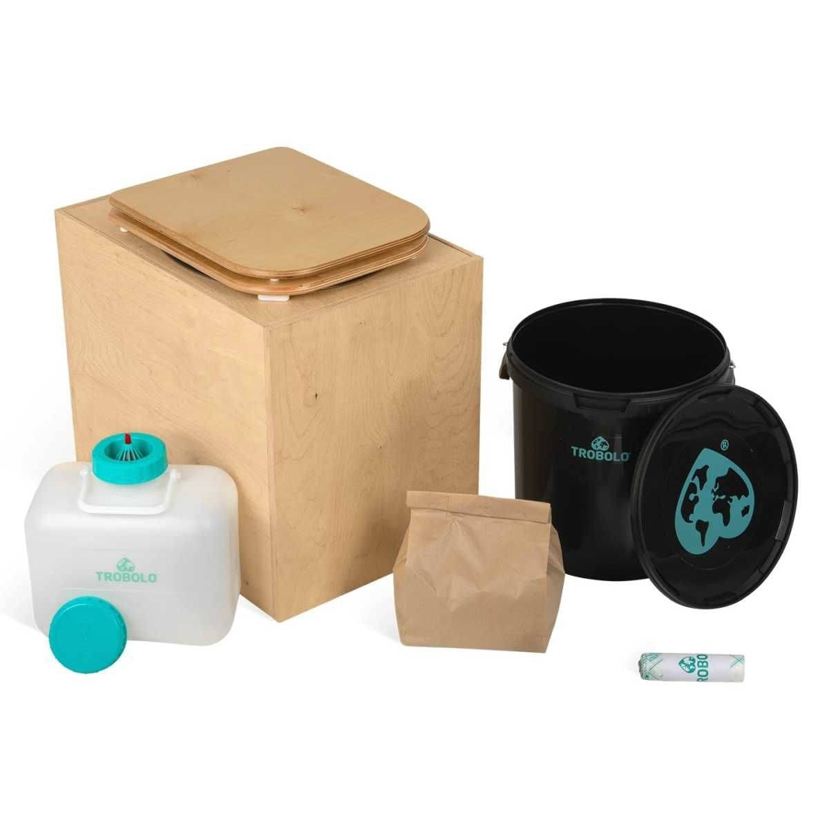 TROBOLO TeraBlœm Plus mit Holzsitz Trenntoilette - geprüfte Retoure TROBOLO TeraBloem Plus mit Holzsitz Trenntoilette - S6XX1469