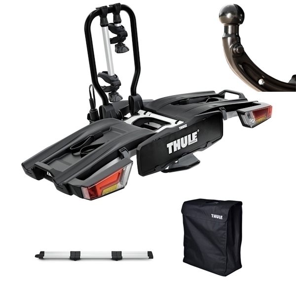 Thule EasyFold XT F 2 - 965500 - THULE 9655 EasyFold XT 2 FIX4BIKE Fahrradtraeger faltbar - nur fuer FIX4BIKE Anhaengerkupplungen - inkl. Rampe und Tasche