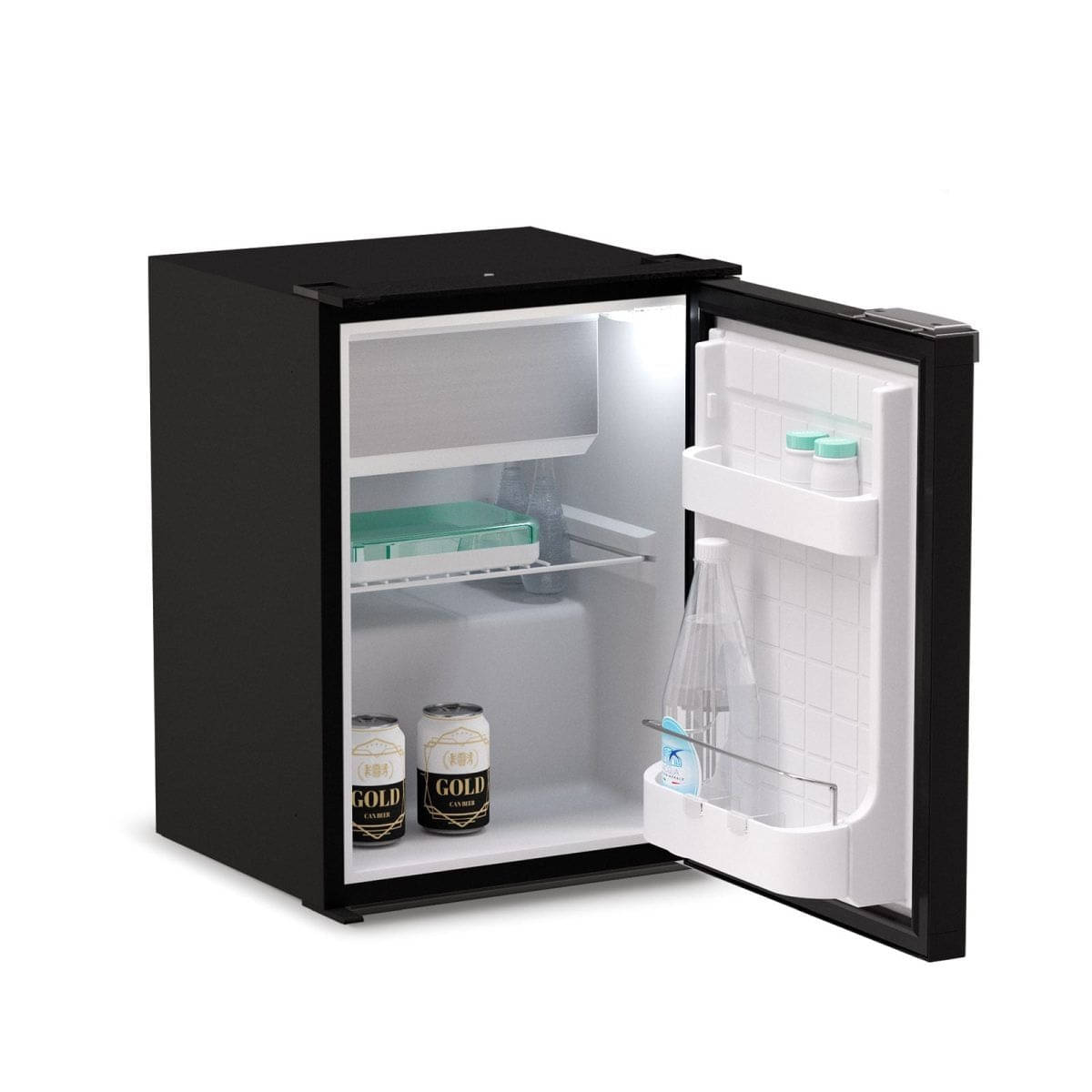 VITRIFRIGO Kompressor-Kuehlschrank C39i CHR 12-24 V 39 L mit Gefrierfach Schwarz