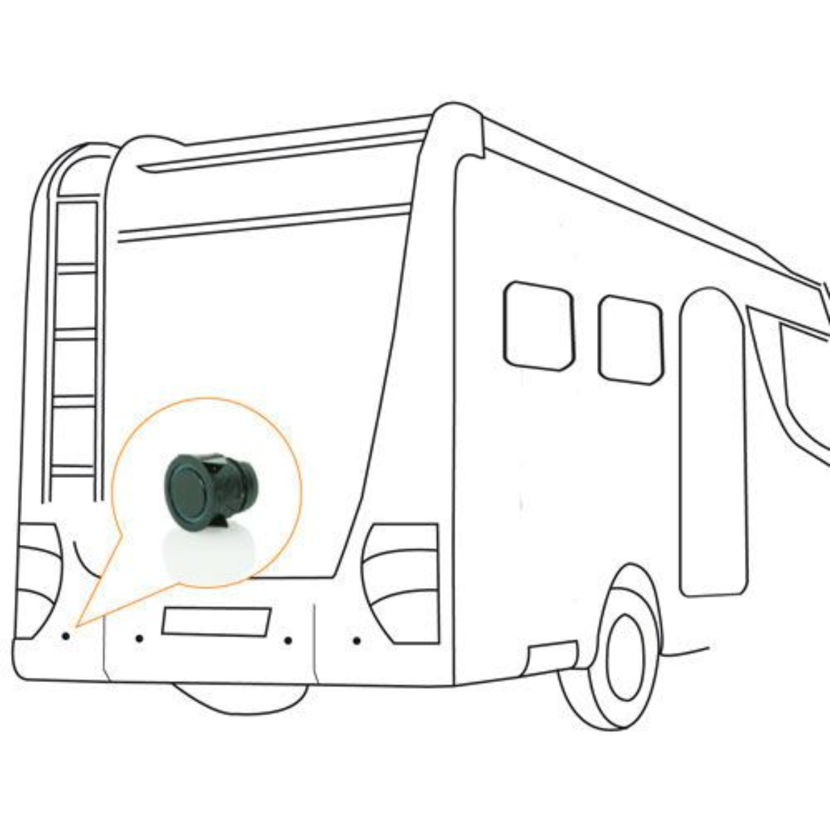 VODAFONE Cobra ParkMaster R294C Einparkhilfe PDC fuer Heck mit Clip-Sensoren - AMR294C