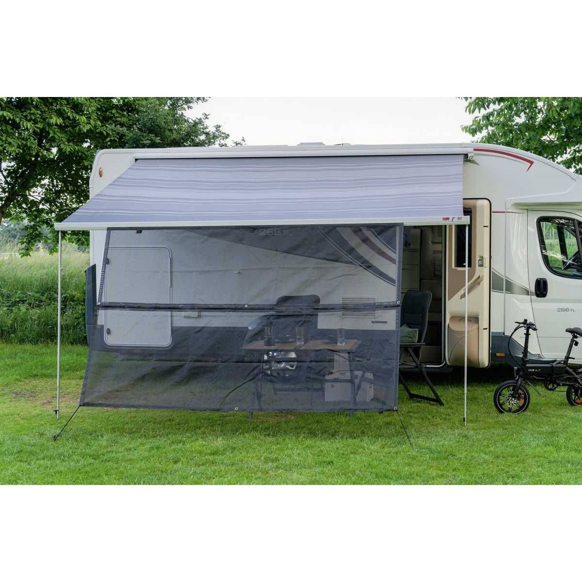 TRAVELLIFE ATINA Sun Blocker Front mit Reissverschluss 280x175-80 cm Lichtgrau - 2627010