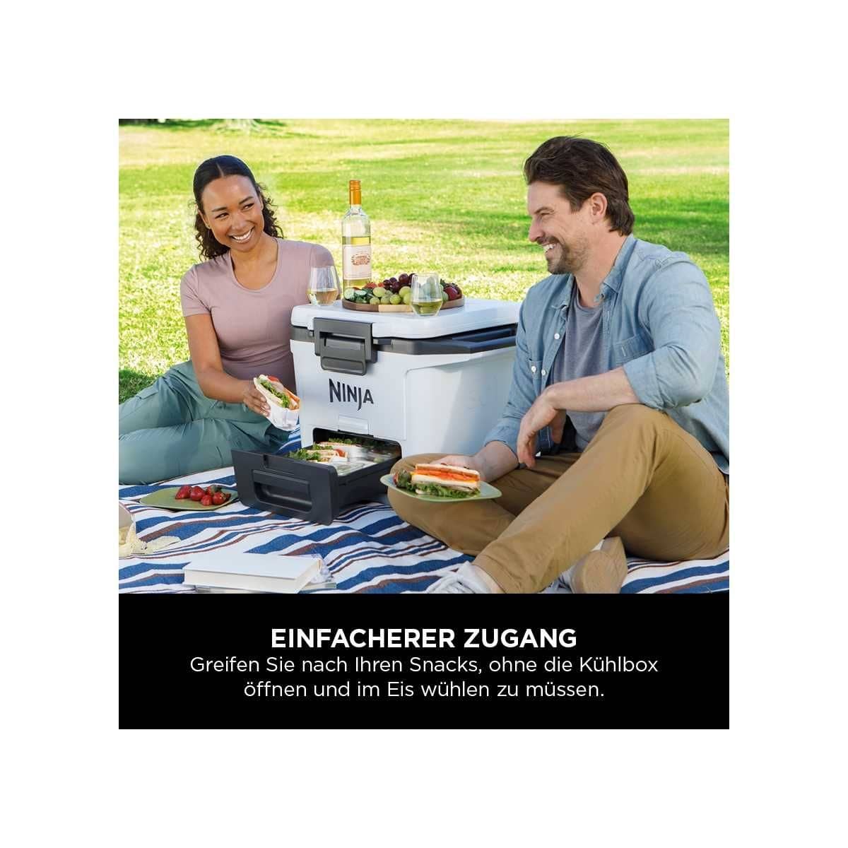 NINJA FrostVault 28L Kuehlbox mit Trockenzone- Wolkenweiss - FB131EUWH