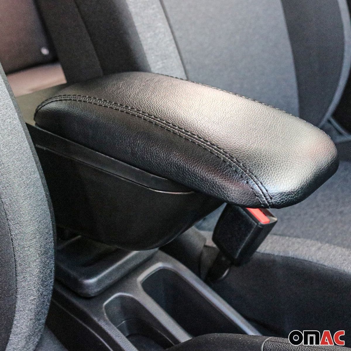 OMAC Mittelarmlehne Armlehne Hyundai i20 2 GB Bj. 2015-2020 PU-Leder ABS Schwarz - 3241609