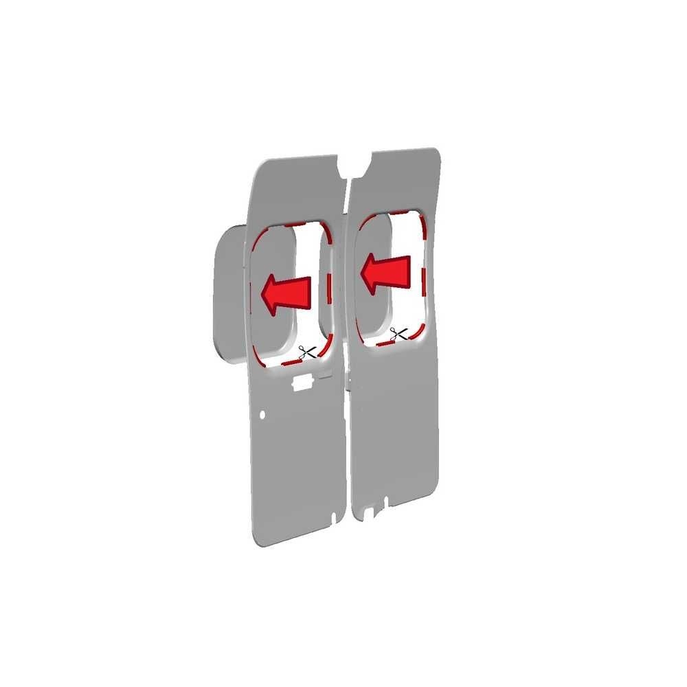 REIMO Innenverkleidung Cover Plus VW T6-1 kurzer Radstand ab Bj- 18- Hecktueren- Grau- 2-tlg. - 400269