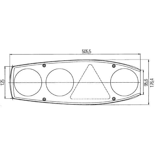 HELLA Rueckleuchte Caraluna II Plus Chromium fuer Wohnwagen- rechts - 2VP 341 419-107