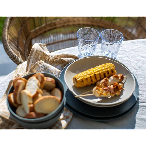 KOZIOL Geschirrset CLUB nature ash grey-desert sand 8-tlg- - Kozio-Nr. 8911465