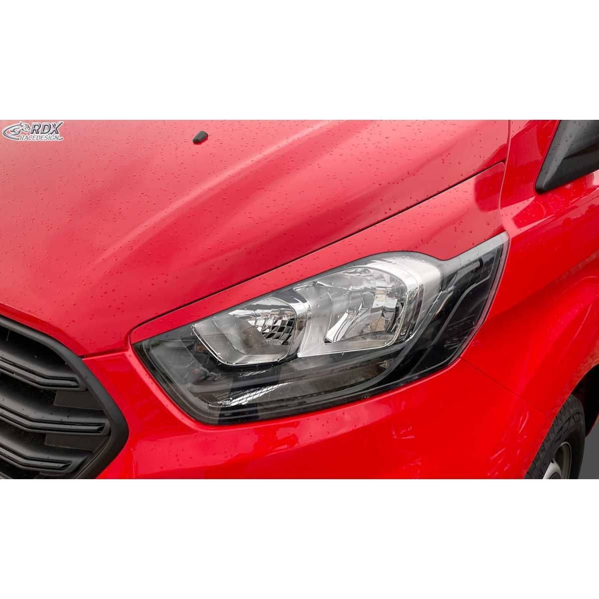 RDX Racedesign Scheinwerferblenden fuer FORD Transit Custom - Tourneo Custom -2018-2023- Boeser Blick - RDSB157