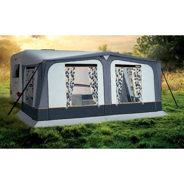 TRIGANO Wohnwagen-Vorzelt ATLANTIK- Gr. 860- Umlauf 841-875 cm- Tiefe 270 cm- 25 mm Stahlgestaenge M-A6012-6N