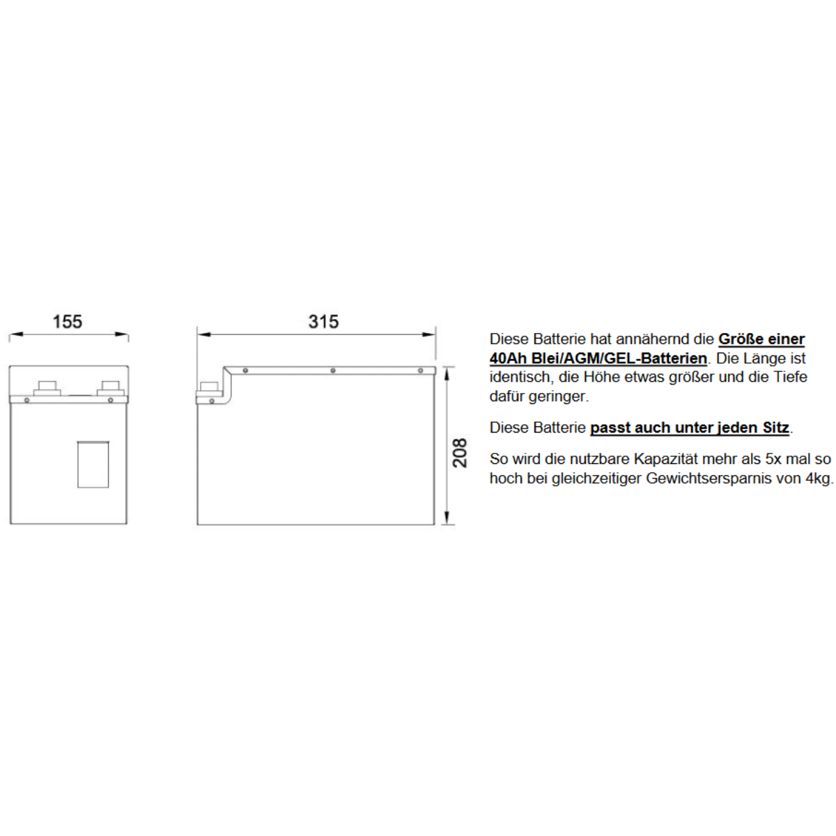 BULLTRON Lithium-Batterie POLAR 105Ah 24V inkl. BMS 150A Dauerstrom - App - LI105B150-24-P