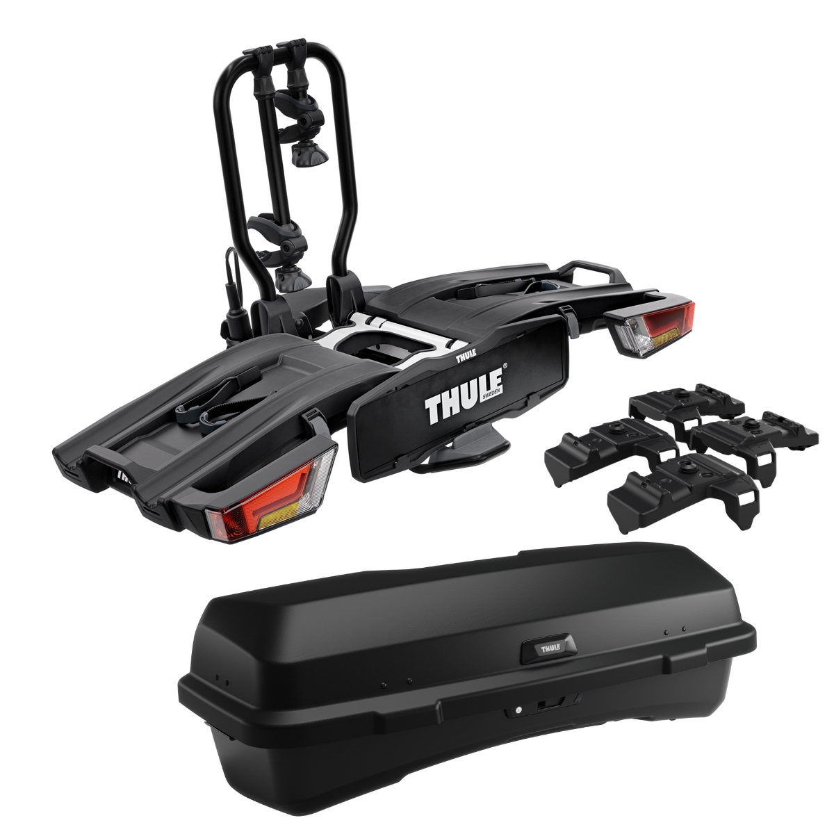 THULE 933 EasyFold XT 2 Fahrradtraeger black inkl. Santu Heckbox - Thule Artikelnummern- 933107 9094