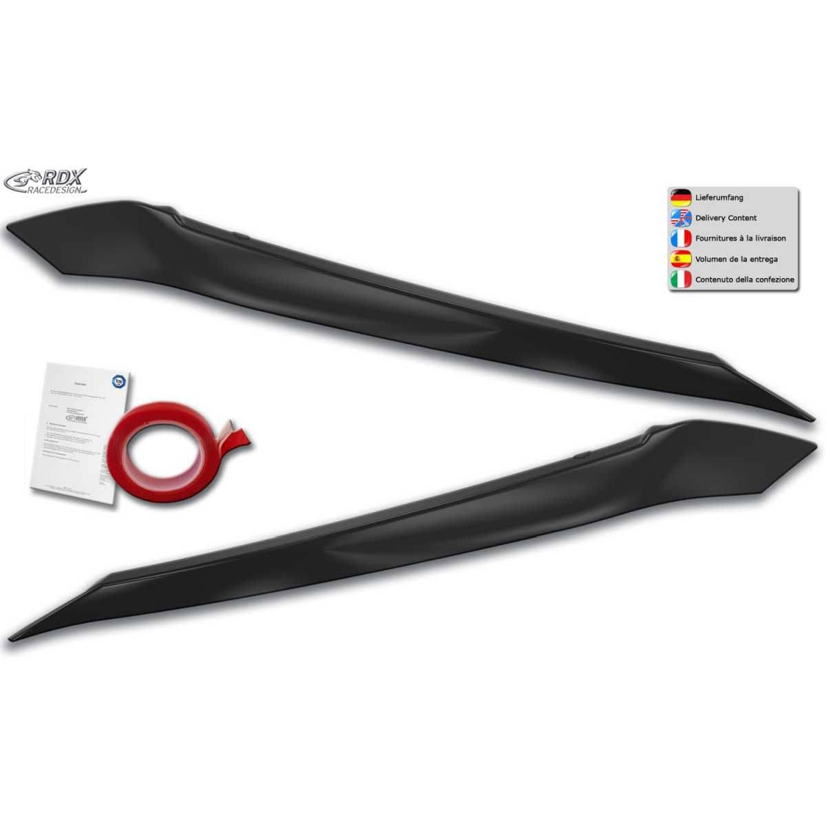 RDX Racedesign Scheinwerferblenden Boeser Blick fuer VW Polo 2G AW ab Bj. 2017 - RDSB200