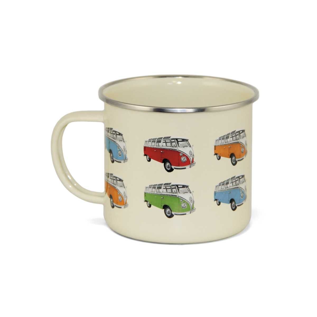 VW Collection VW T1 Bulli Bus Emaille Tasse Beige 500 ml - BUTA13