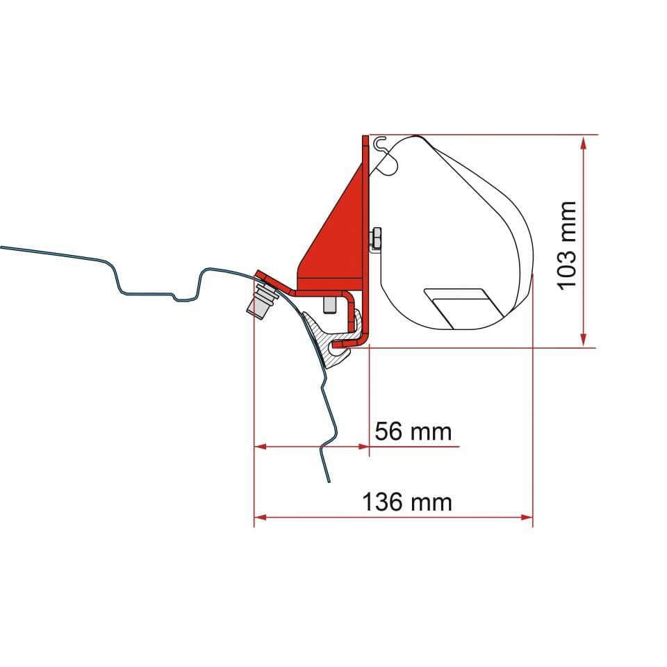 FIAMMA Adapter Kit Combi Rail Bracket fuer Markise F35