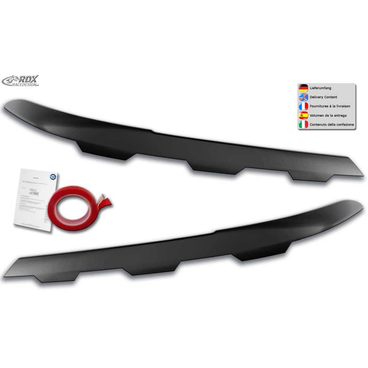 RDX Racedesign Scheinwerferblenden Boeser Blick fuer VW Passat 3G B8 ab Bj. 2019 gezackte Ausfuehrung - RDSB179