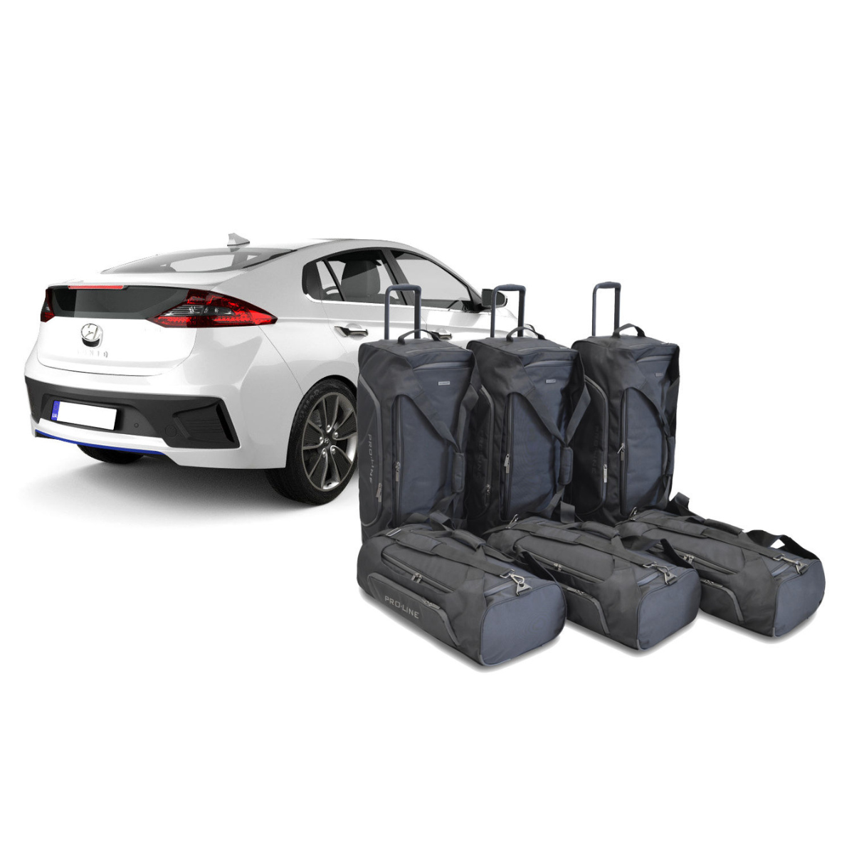 Car Bags Pro-Line H11501SP Hyundai Ioniq Bj- 16-22 Reisetaschen Set- Auf Ihr Auto massgeschneidert- Das Original