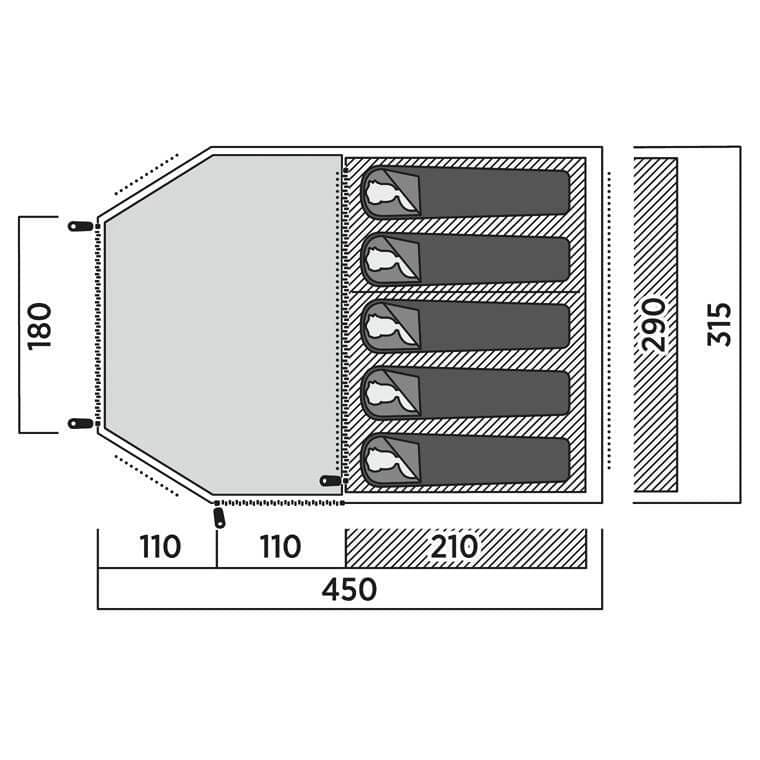 Easy Camp Campingzelt Hidra 5 - 120491