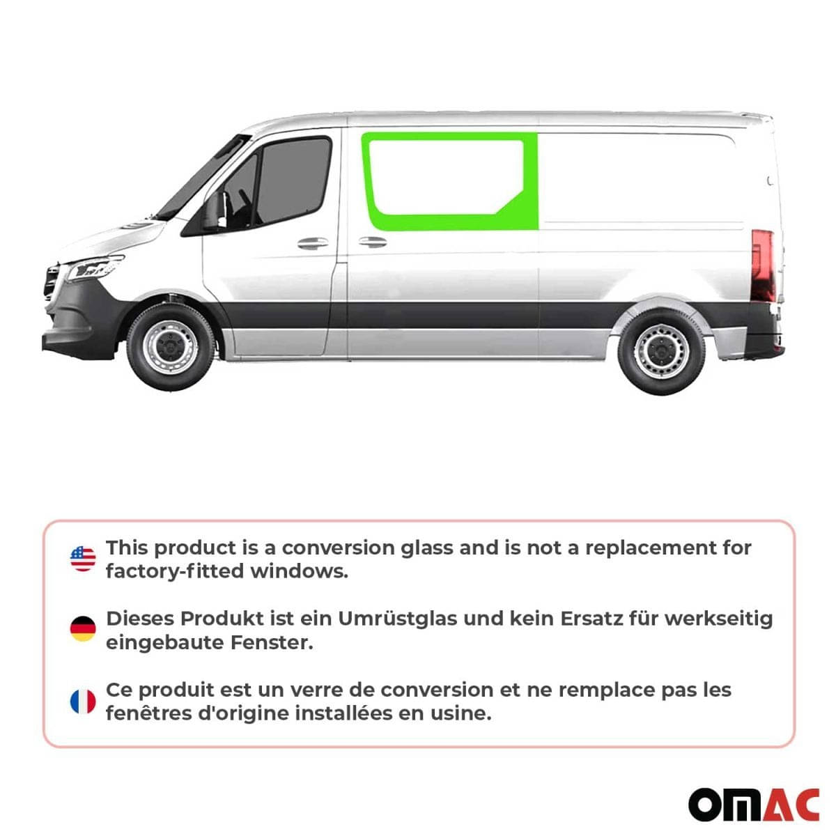OMAC Seitenfenster Seitenscheibe MB Sprinter W906 L2/L3/L4 Bj. 2006-2018 Schiebetür Links OMAC Seitenfenster Seitenscheibe MB Sprinter W906 L2-L3-L4 Bj. 2006-2018 Schiebetuer Links - 4724405-1FSDFL