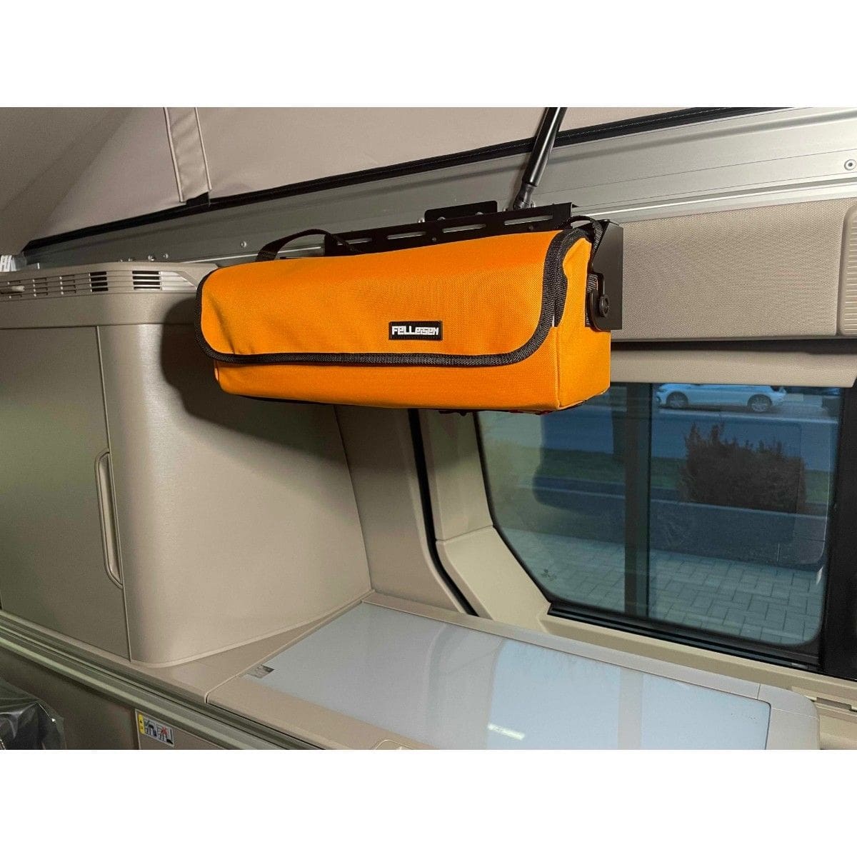 Kuechenregal FELLEISEN Smutje - das herausnehmbare Regal fuer den VW T7 California- Orange SMT 0005 01-SMH 0001 39