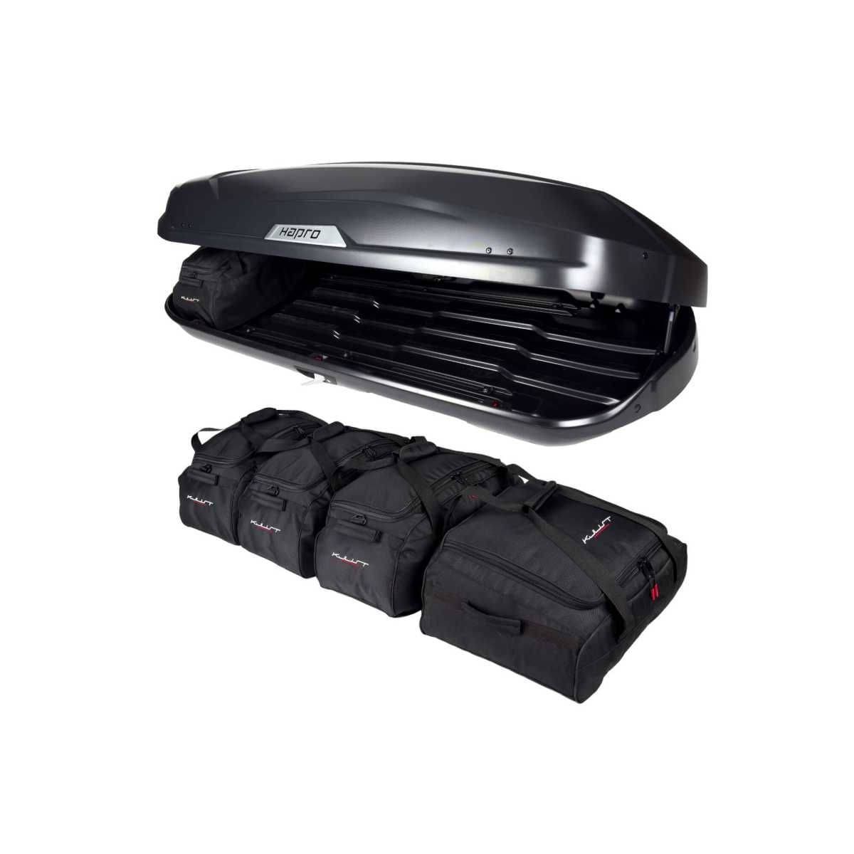 KJUST Dachboxen Taschen Set fuer Dachbox HAPRO TRIVOR 560 5er-Set - 13147