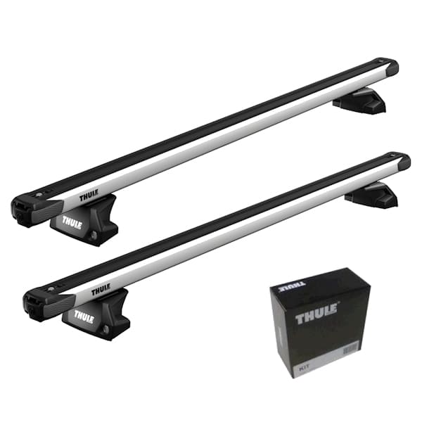 THULE Dachträger Evo SlideBar 7106 892 6216 Kompletter THULE Dachtraeger Evo mit ausziehbaren SlideBar Aluschienenprofilen
