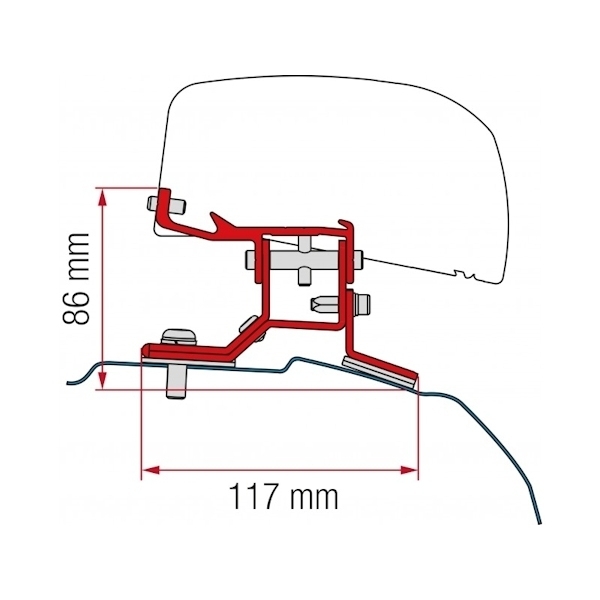 FIAMMA Adapter Kit Ford Custom L2 ab Modelljahr 2012 fuer Markise F40 98655Z045