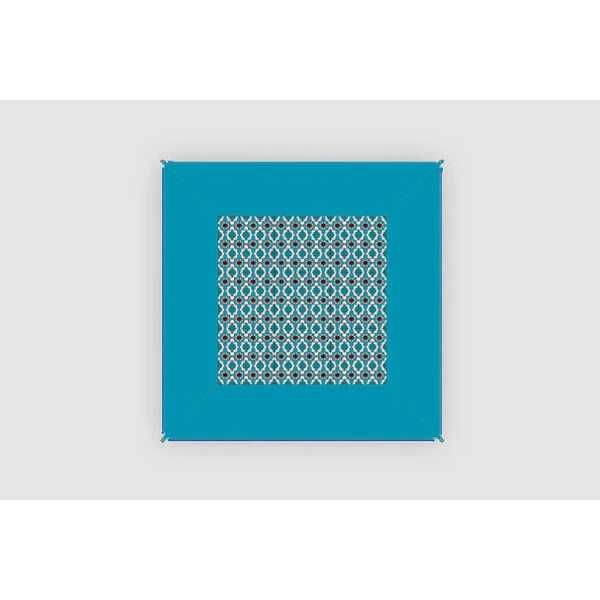 BENT Verbindbare Teppich Zip-Carpet Hellblau Karibik Druck - 50018