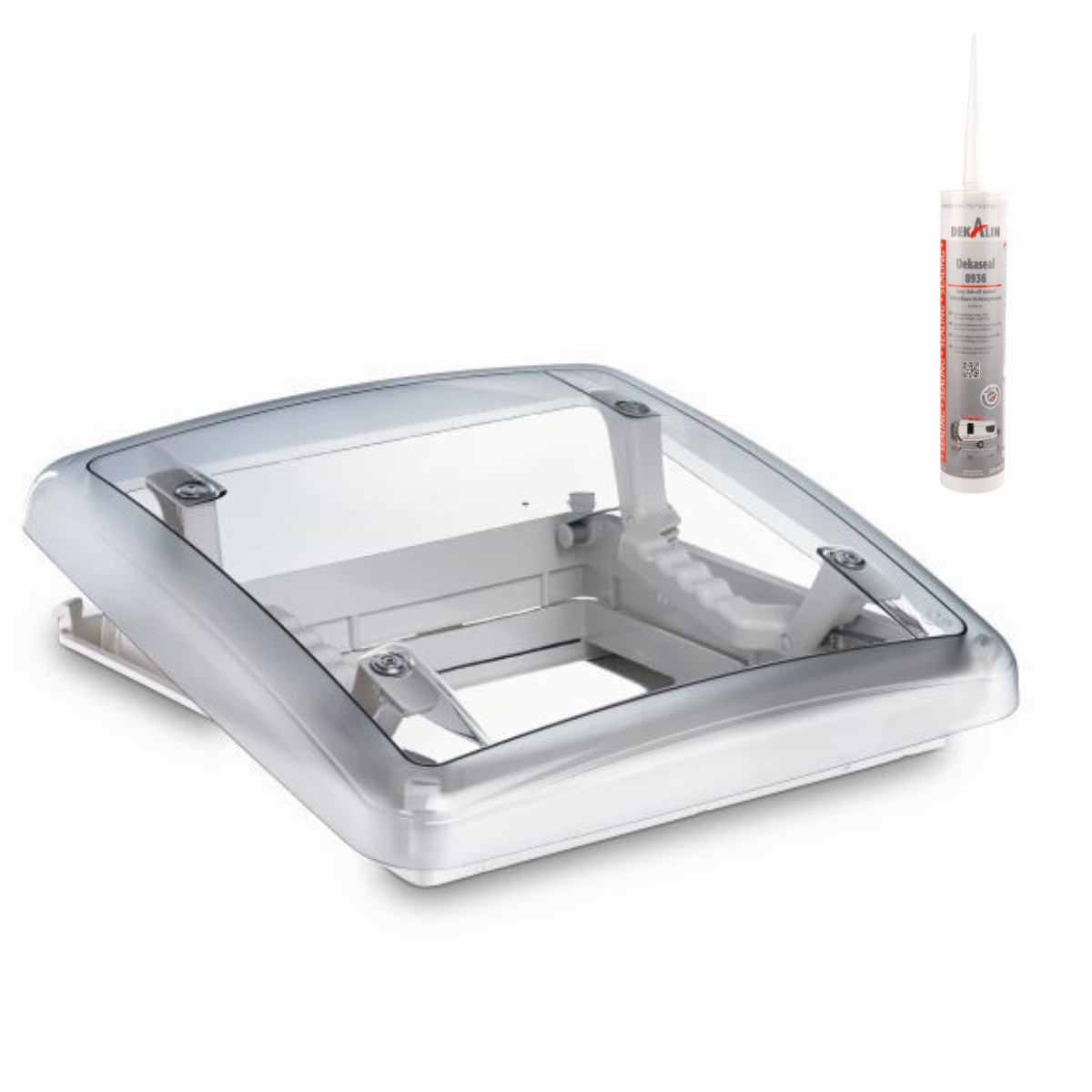 DOMETIC Mini Heki S Dachhaube Dachstaerke 23 - 42 mm mit Zwangsentlueftung - DEKAseal 8936 Dichtmasse - 9104100289
