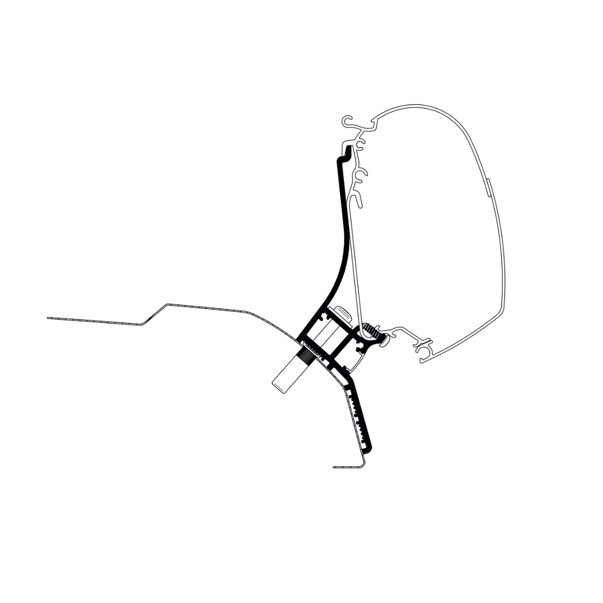 THULE Adapter Fiat Ducato H2 Lift Roof 375 cm LED für Markise 5200 301951 THULE Adapter Fiat Ducato H2 Lift Roof 375 cm LED fuer Markise 5200 301951