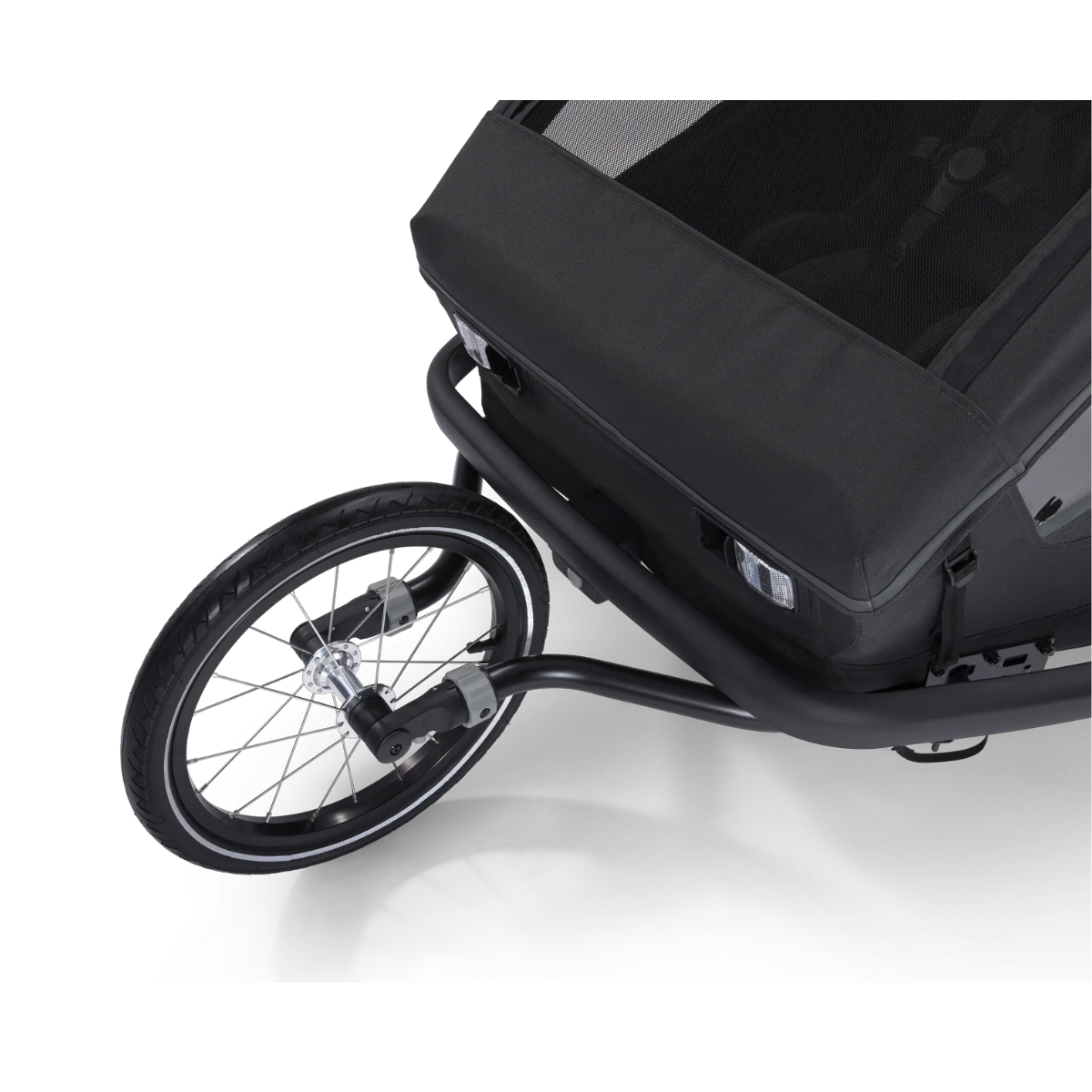 CROOZER Kinderfahrradanhaenger Kid Yuuna Moonlight Black mit Jogger-Set - 121001124 122400224