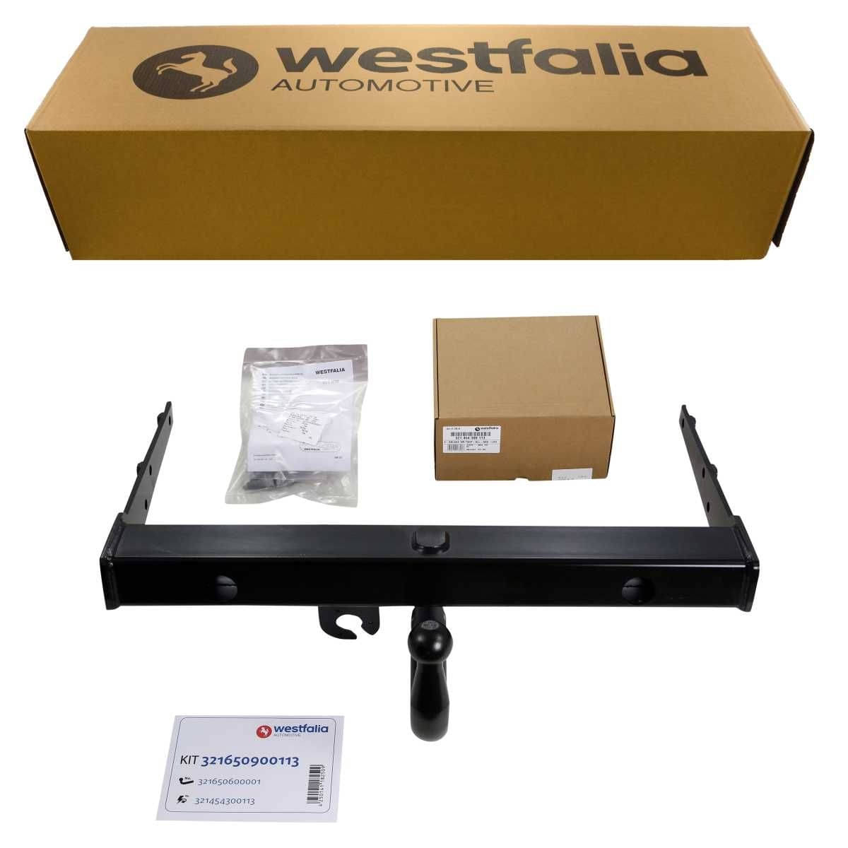WESTFALIA Starre Anhängerkupplung VW Transporter T5/T6 10/09-09/19 ohne Vorrüstung Set inkl. E-Satz Westfalia Starre Anhaengerkupplung fuer VW Transporter T5-T6 -Kasten-Kombi- -BJ 10-2009-09-2019- - nur fuer Fzg ohne Vorruestung - im Set mit 13-pol. fahrzeugspezifischem Elektrosatz - 321650900113
