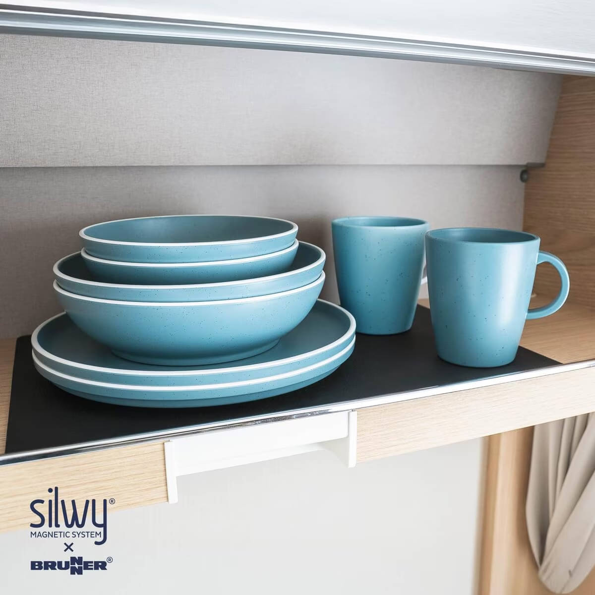 BRUNNER x SILWY DOLOMIT MAGNETIC ANTISLIP Geschirr-Set Blau 11-tlg- - 0842050N.C28