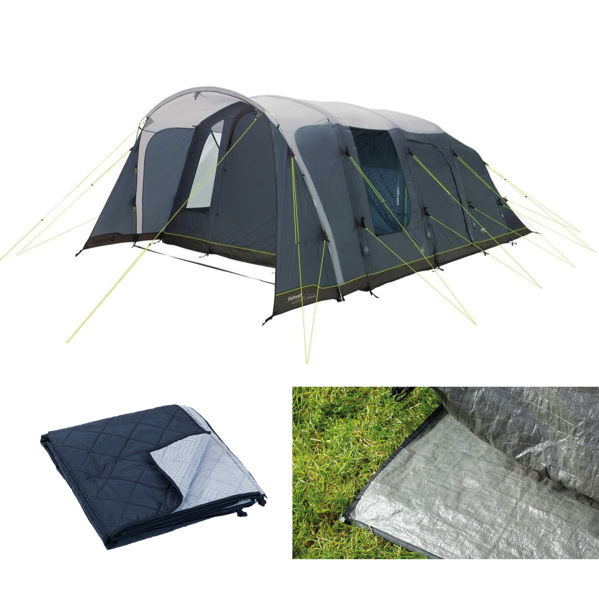 Outwell aufblasbares Familienzelt Colorado 6 Air inkl. Teppich und Unterlage - 111467